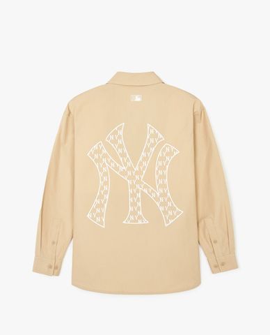  MLB - Áo sơ mi unisex cổ bẻ tay dài Monogram Big Lux 