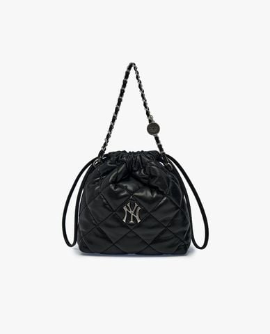  MLB - Women Basic Quilting PU Mini Drawstring Bag 