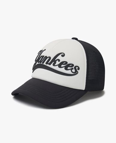  MLB - Unisex Mesh Baseball Cap Varsity Basic Curious Lettering 