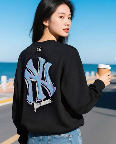  MLB - Unisex Crewneck Long Sleeve Sweatshirt Colorful Mega Logo 