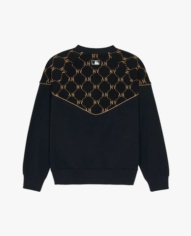  MLB - Jacquard Dia Monogram Unisex Long-Sleeve Crewneck Sweatshirt 