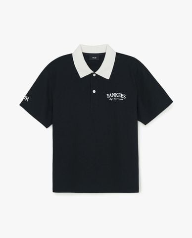  MLB - Unisex Basic Small Letter Polo Shirt 