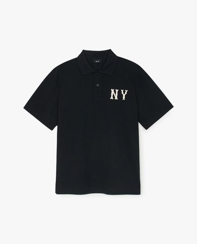  MLB - Unisex Basic Coopers Logo Overfit Short-Sleeve Polo Shirt 
