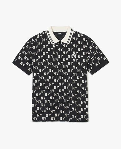  MLB - Unisex Short-Sleeve Polo Classic Monogram Plate Pattern Kara 