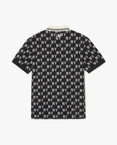  MLB - Unisex Short-Sleeve Polo Classic Monogram Plate Pattern Kara 