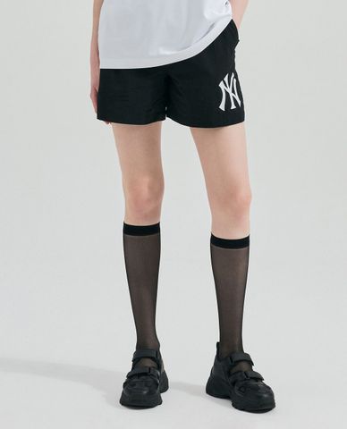  MLB - Women's Basic Mega Logo Elastic Waist Shorts 