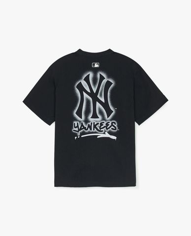  MLB - Unisex Short Sleeve Round Neck Basic Mega Logo T-shirt 
