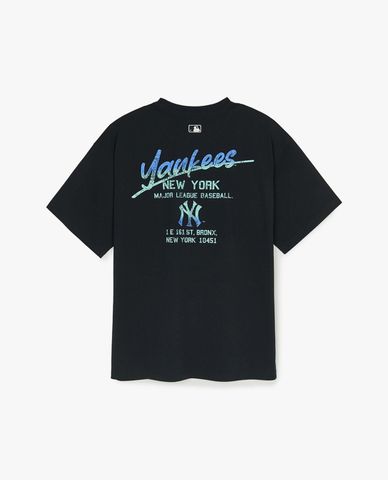  MLB - Unisex Basic Color Letter Mega Round-Neck Short-Sleeve T-Shirt 