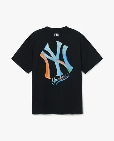  MLB - Unisex Basic Colorful Mega Logo Short Sleeve T Shirt 