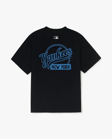  MLB - Unisex Basic Street Cursive Crew Neck Short Sleeve T-Shirt 