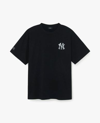  MLB - Unisex Basic Colorful Metal Logo Short Sleeve T-Shirt 