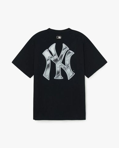  MLB - Unisex Basic Colorful Metal Logo Short Sleeve T-Shirt 