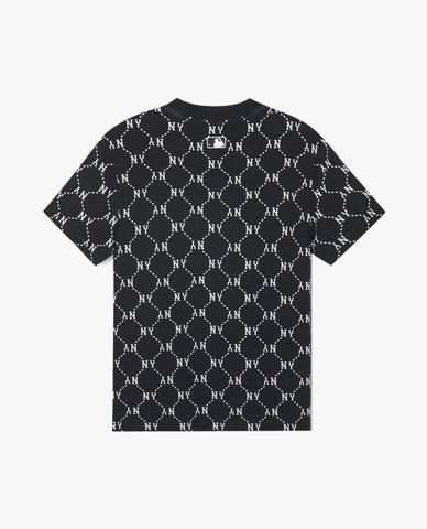  MLB - Unisex Round Neck Short Sleeve T-Shirt Diamond Monogram Jacquard 