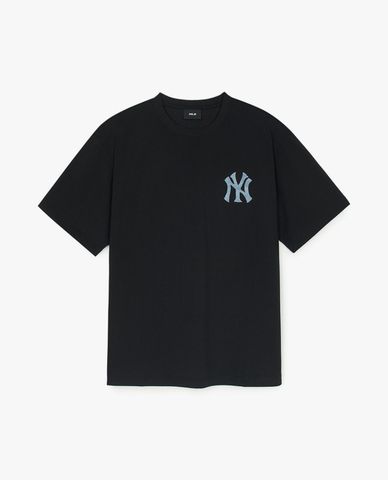  MLB - Unisex Denimlike Monogram Big Lux Short-Sleeve T-Shirt 