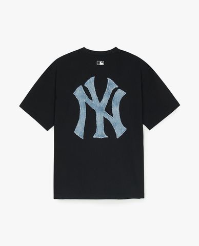  MLB - Unisex Denimlike Monogram Big Lux Short-Sleeve T-Shirt 
