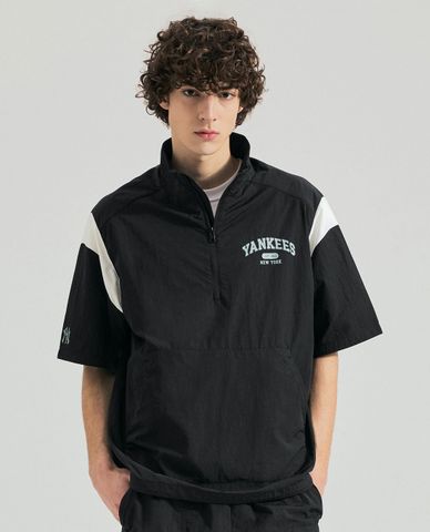  MLB - Unisex Short-Sleeve Sporty Jacket Varsity Shoulder Color 