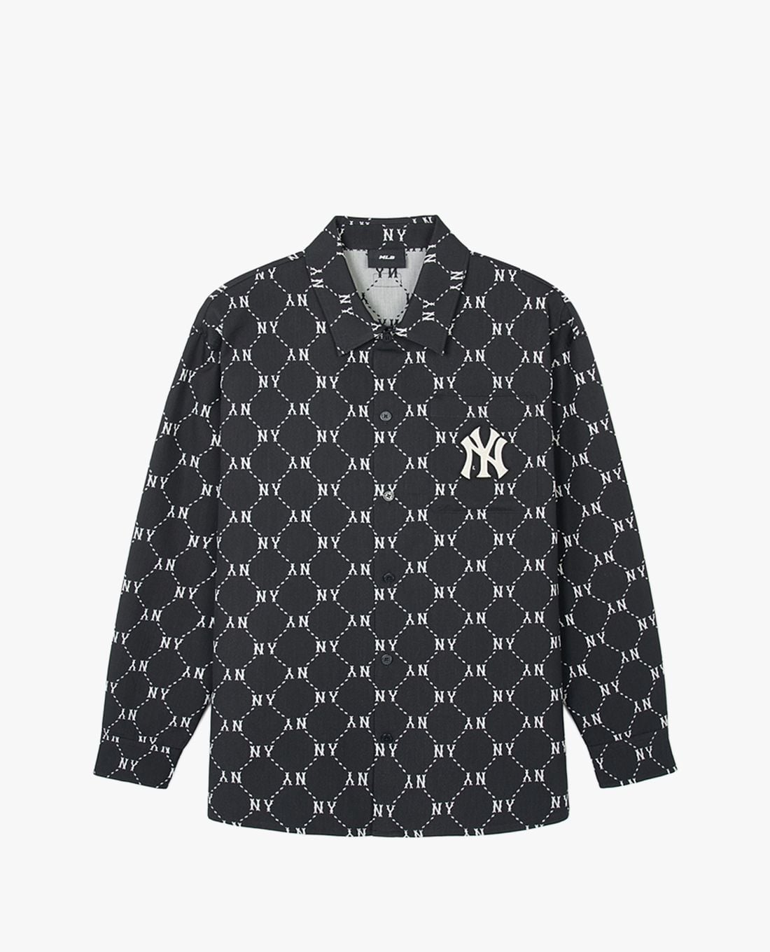 MLB - Áo sơ mi unisex cổ bẻ tay dài Diamond Monogram Jacquard Cotton