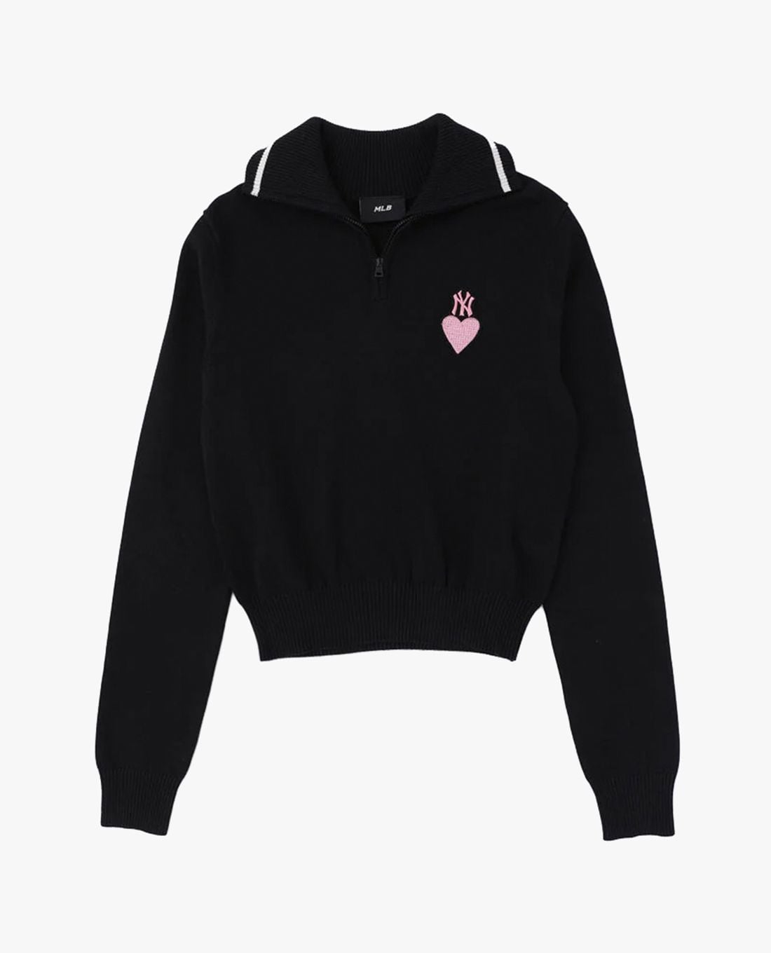 MLB - Women's Sweatshirt Collared Long Sleeve Heart