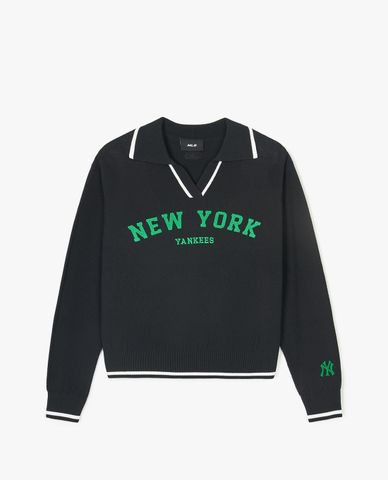  MLB - Women’s Long-Sleeve Sweater Varsity Slit Collar 