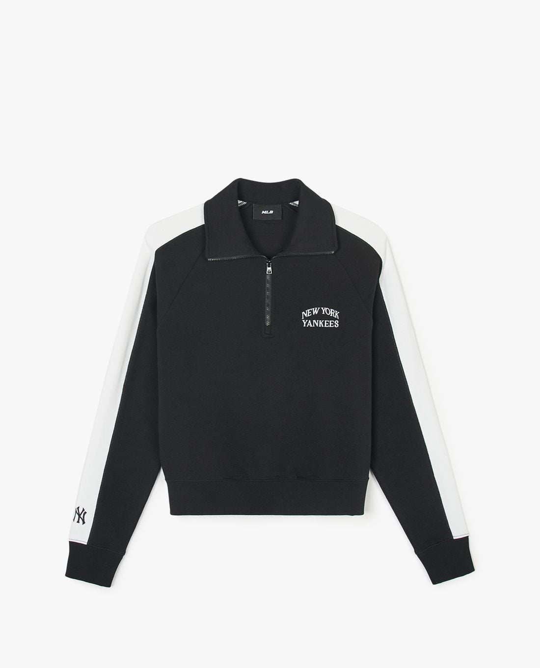MLB - Women’s Long-Sleeve Sweatshirt Sportive Varsity Crop Half Zip Up