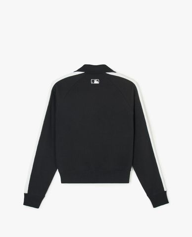  MLB - Women’s Long-Sleeve Sweatshirt Sportive Varsity Crop Half Zip Up 