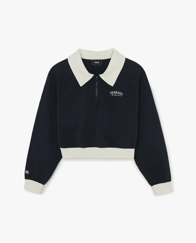  MLB - Women Varsity Sportive Collar Long Sleeve Sweatshirt 