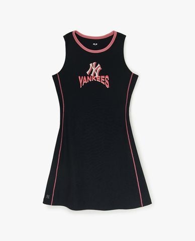  MLB - Athleisure Round Neck Sleeveless Mini Dress 