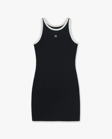  MLB - Women Basic Trim Round Neck Dress 