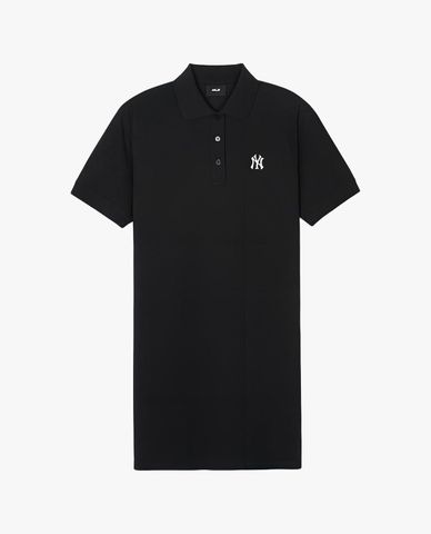  MLB - Women's Mini Polo Dress with Short Sleeves and Collar 