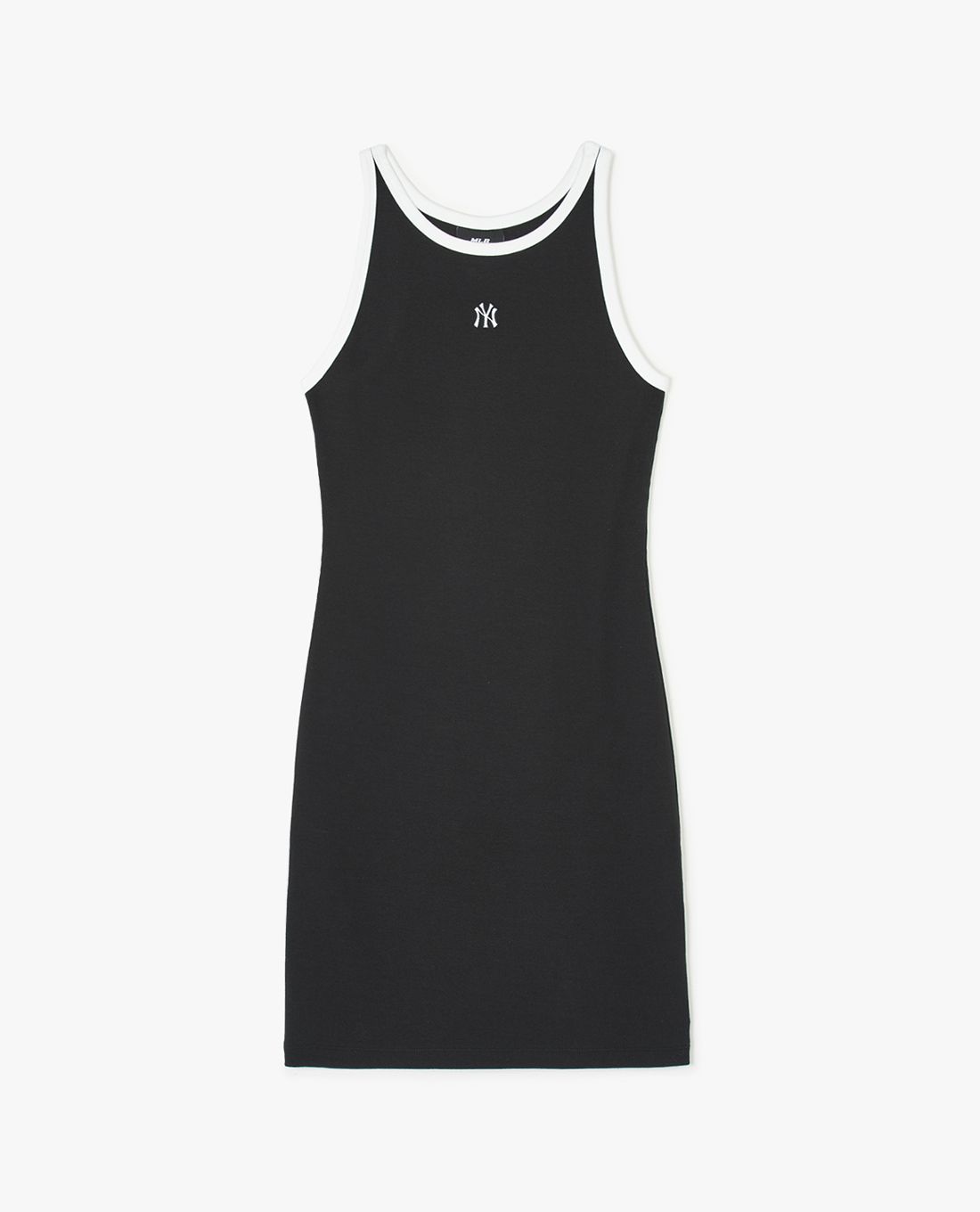 MLB - Women's Sleeveless Mini Dress Crew Neck Basic Small Logo Ribbed Ringer