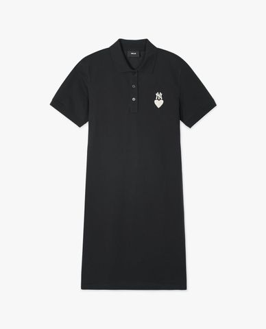  MLB - Women's Heart Piqué Mini Polo Dress with Short Sleeves and Collar 