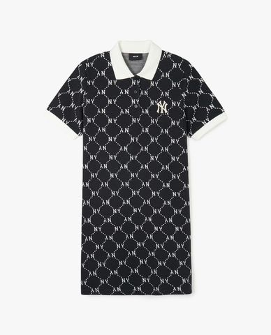  MLB - Women's Diamond Monogram Jacquard Piqué Mini Polo Dress 