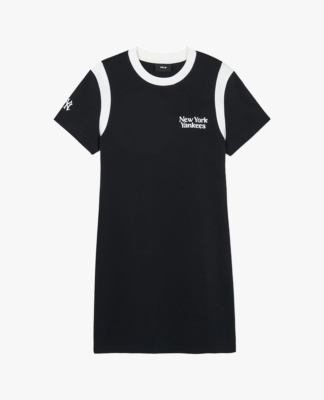 MLB - Women's Mini Dress with Round Neck and Short Sleeves
