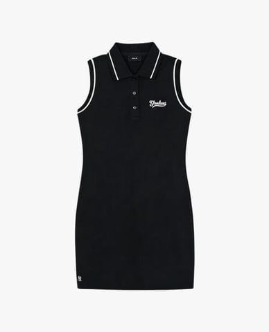  MLB - Women Mini Collared Sleeveless Dress 