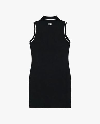  MLB - Women Mini Collared Sleeveless Dress 