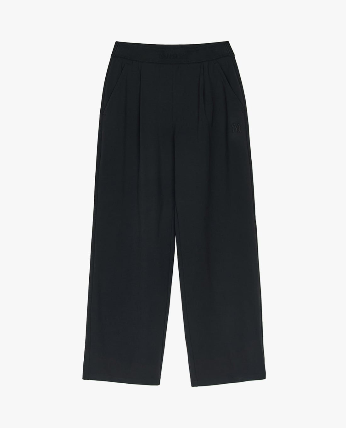 MLB - Women's Basic Lettering Logo Elastic Waist Wide-Leg Pants