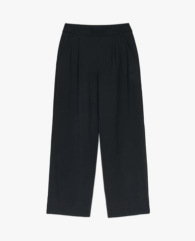  MLB - Women's Basic Lettering Logo Elastic Waist Wide-Leg Pants 