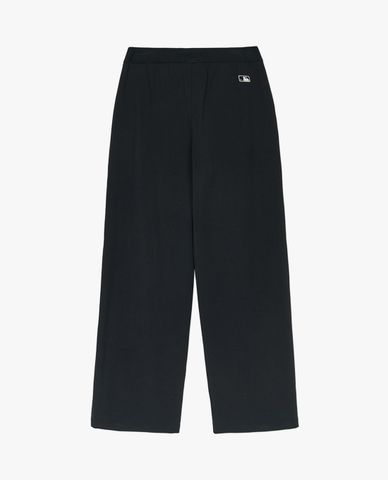  MLB - Women's Basic Lettering Logo Elastic Waist Wide-Leg Pants 