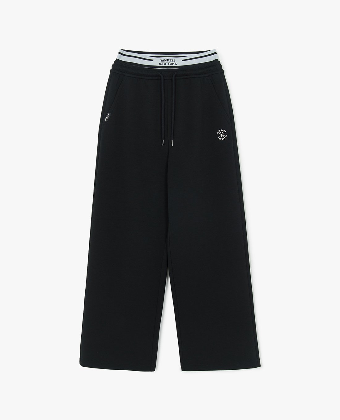 MLB - Female Wide Leg High Waist Logo Embroidered Capris
