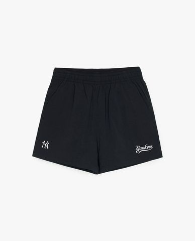  MLB - Women's Varsity Sportive Elastic Waist Wide-Leg Shorts 