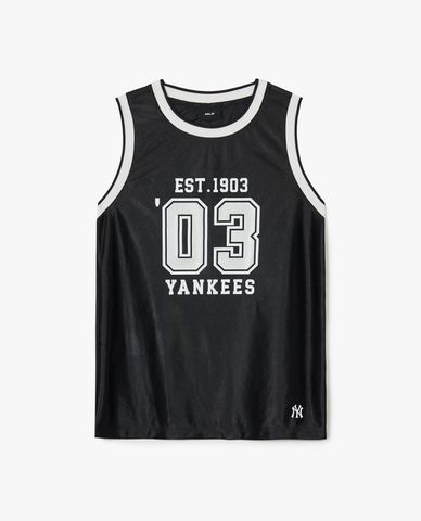  MLB - Women's Round Neck Tank Sportive Varsity Number Graphic Nasity 