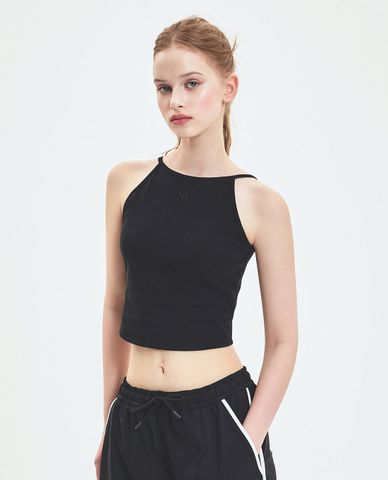  MLB - Women's Basic Slim Halterneck Crop Top 