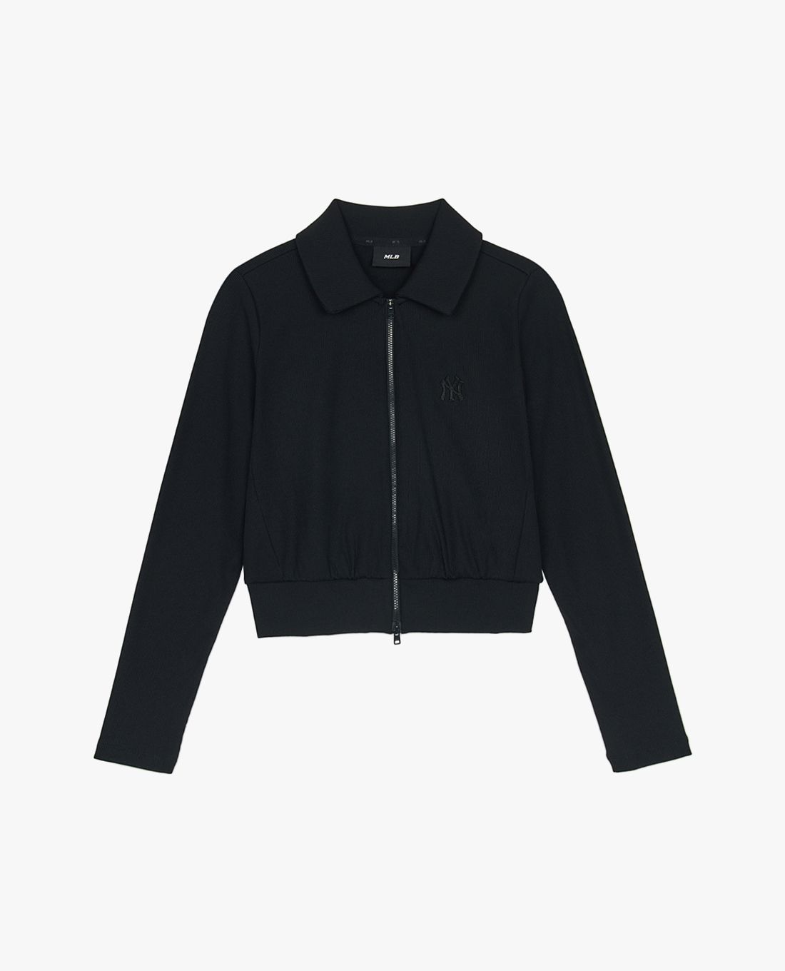 MLB - Women's Basic Ribbed Collared Long-Sleeved Knit Jacket