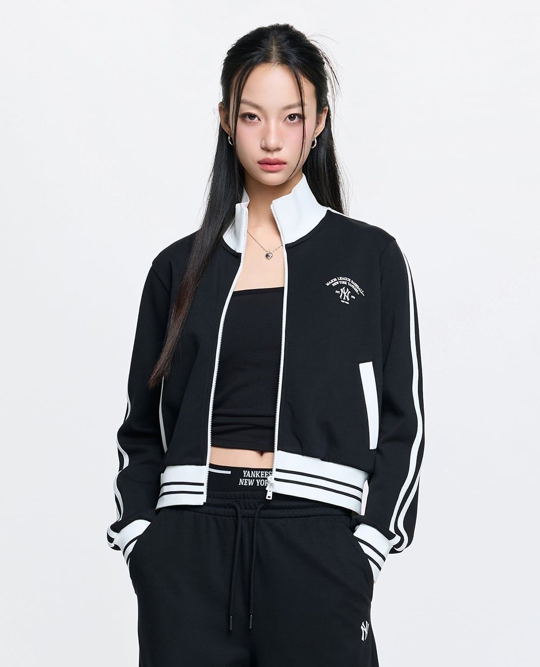 MLB - Women Stand Collar Long Sleeve Varsity Sports Jacket