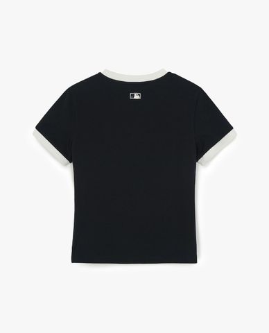  MLB - Women Basic Small Logo Ringer T Shirt 