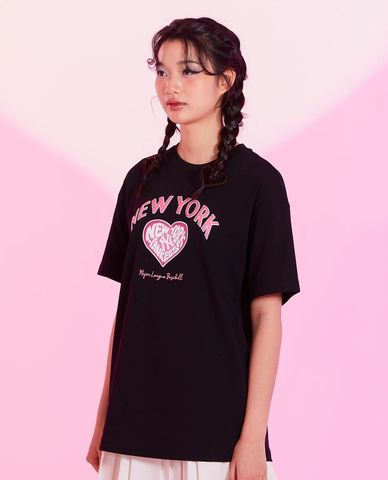  MLB - Women's Short-Sleeve Crew Neck T-Shirt Heart 