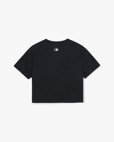  MLB - Women Diamond Monogram Crew Neck Short Sleeve Croptop 