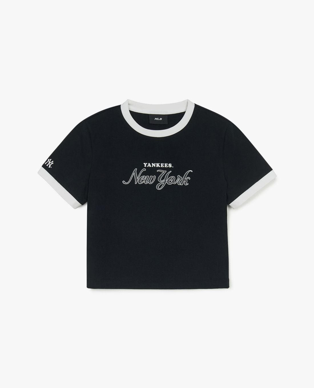 MLB - Women's Short Sleeve Crew Neck Varsity Ringer Croptop