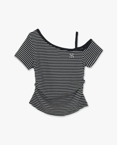  MLB - Women Varsity Striped Off Shoulder Top 