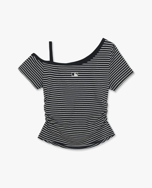  MLB - Women Varsity Striped Off Shoulder Top 
